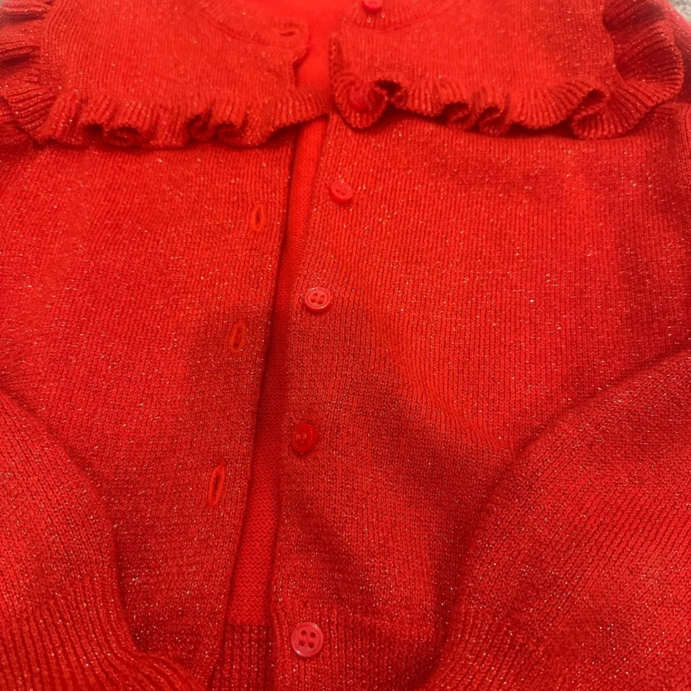 Red Ruffled Cardigan - Picture 4 of 5